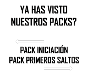Has visto nuestros packs? a la izquierda el pack de iniciación y a la derecha el de primeros saltos.